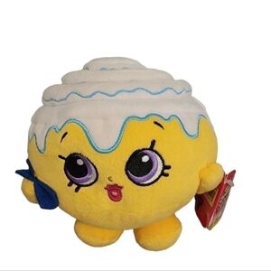 NWT SHOPKINS 5" Yellow Cinnamon Bun Cindy Bon Bean Bottom Plush T32